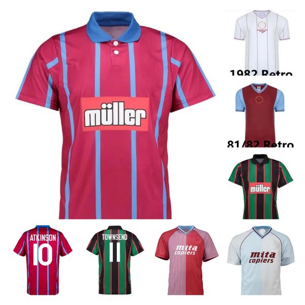 

retro 1982 1980 1981 1988 1995 1993 aston villaes soccer jerseys rotterdam peter withe des bremner tony morley gary shaw football shirt atki, Black;yellow