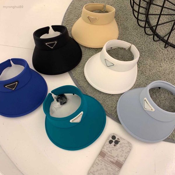 

designer visor for women summer sun hat sunscreen outdoor sports beach simple stylish wear a variety of comfortable colors and styles large, Blue;gray