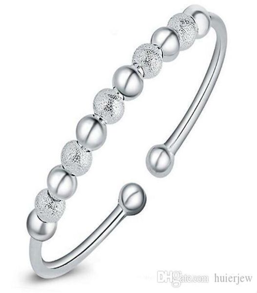 

beads bracelets 925 sterling silver bangles gold plated wedding bracelets gift jewelry charm bracelet open cuff bangle3089496, Black