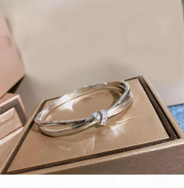 

bracelet jewelry women 925 sterling silvert party jewelry knotted bracelet fashion accessories gifts3373911, Golden;silver