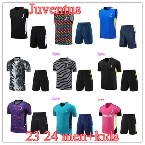 

2023 new tracksuits juve football training suit 22/23/24 juve men kids soccer jerseys kit sweatshirt chandal futbol survetement foot short s, Black