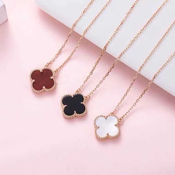 

van clover necklace four-leaf clover necklace women ins colorfast s925 sterling silver collar chain new pendant girlfriend friend gift