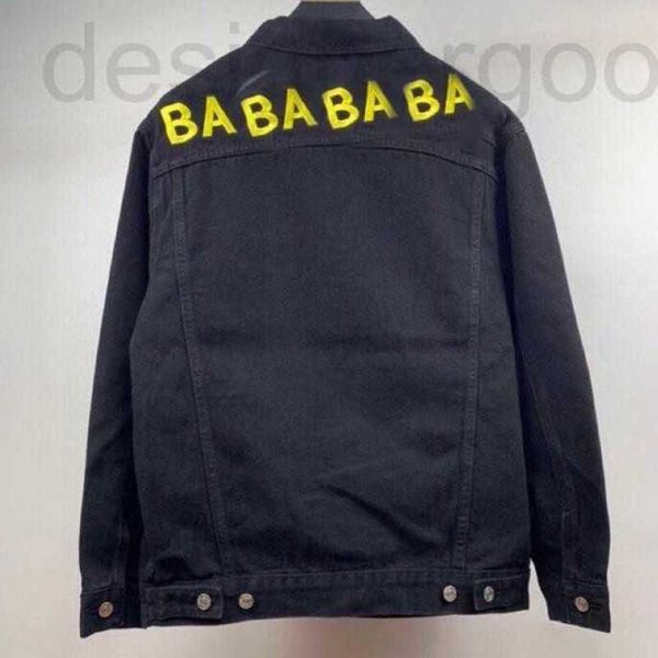 

men's jackets designer denim jacket streetwear loose outerwear coats cowboy fashion men woman jean jacket designer ba letter, Black;brown