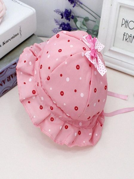 

newborn baby girls kids summer princess infant dot print sun cap cotton bucket hat zfug4891918, Yellow
