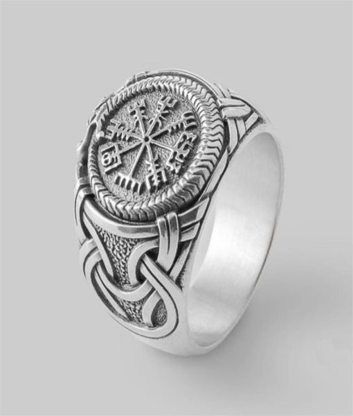 

viking mens silver color 316l stainless steel ring celtics nordic amulet jewelry rings for men women9269213