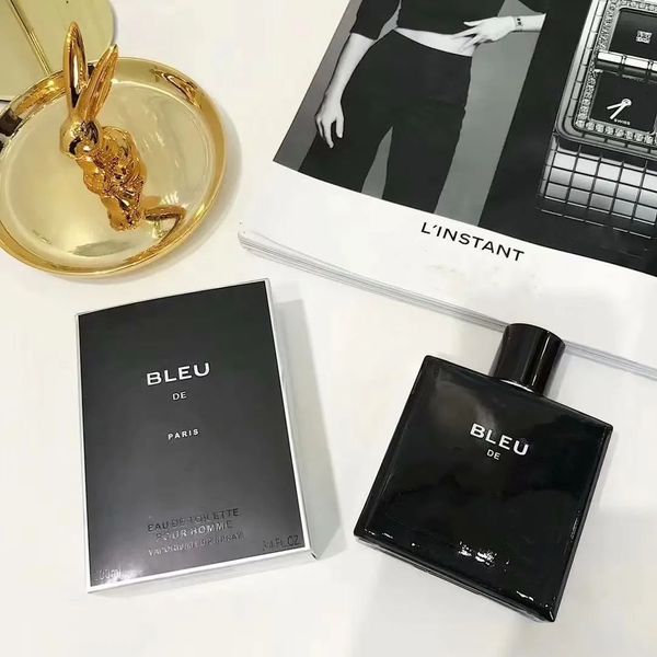 

man fragrance 100ml bleu perfume eau de parfum toilette pour homme natural spray good smell long time lasting 3pcs set blue man cologne spra