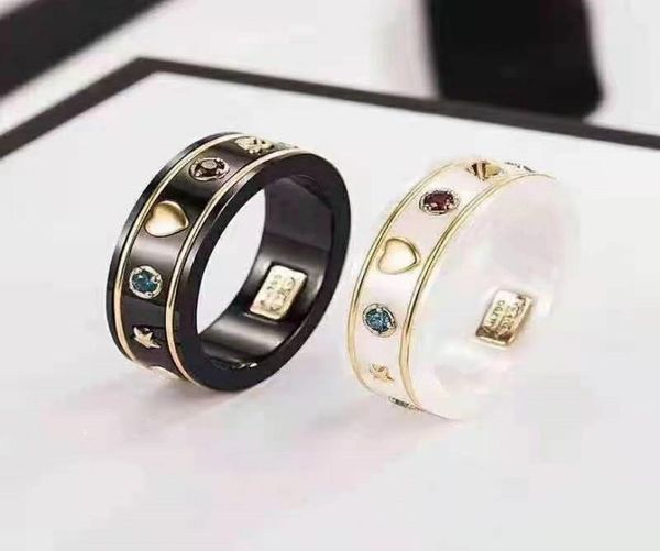 

fashion ring for man women ceramics rings mens woman jewelry gifts fashion accessories 6 color with box9646899, Silver