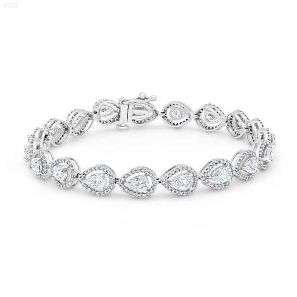 

water drop tennis bracelet sterling silver 925 fine jewelry pear hip hop moissanite tennis bracelet chain