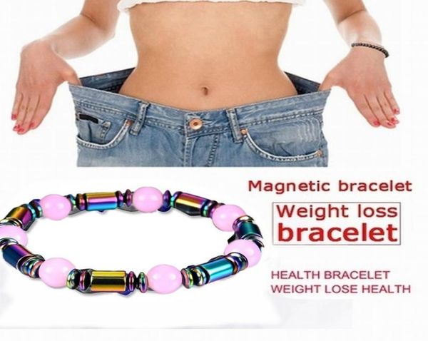 

health natural stone beaded bracelet women charm chakras jewelry pink hematite radiation bracelet6631522, Black