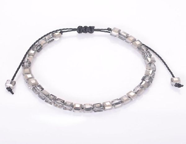 

classic bling crystal bead friendship bracelet coloful cristal adjustable bracelet for women beaded bohemia ol bracelet1390236, Black