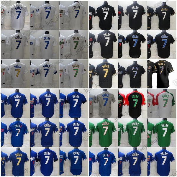 

julio urias 2023 new baseball jerseys white green black custom men women youth jersey, Blue;black
