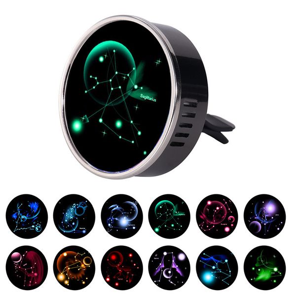 

fashion 12 constellation car air freshener clips cars air outlet perfume diffuser locket diy designer car decorations
