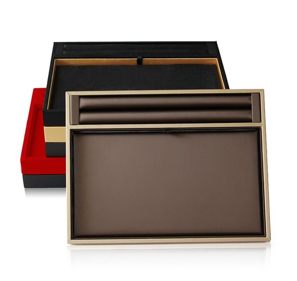 

jewelry serving flat tray faux leather counter jewellery display service trays ring earring necklace bangle bracelet holder 2520c9099354, Black