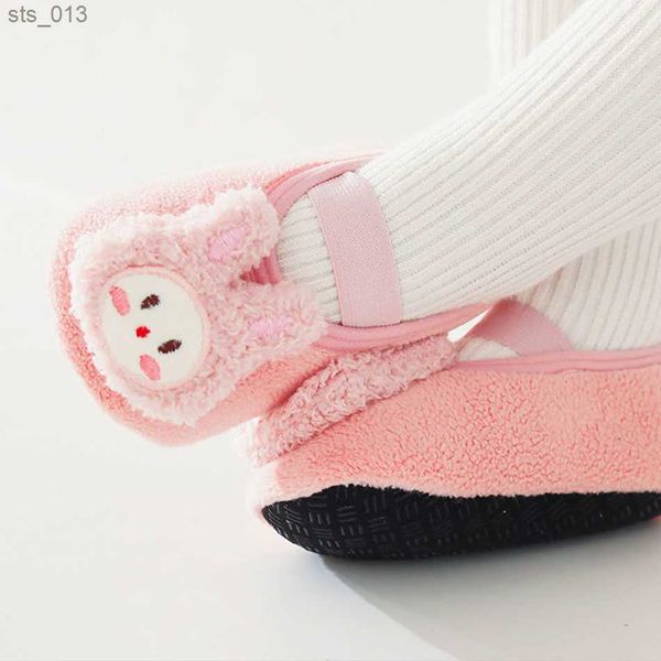 

0-3 years toddler floor socks kids anti-slip cartoon bunny lion fox crib shoes baby fleece winter first walkers infant prewalker l230518