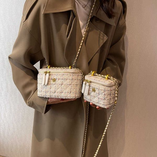 

fashion ladies rhombus chain bag small square bag bag female new tweed plaid chain crossbody bag 0629