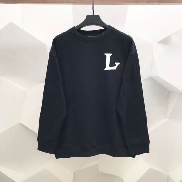 

mens sweatshirts designer sweaters mens hoodies cotton new product letter printing round neck casual sports couple same clothing, Black