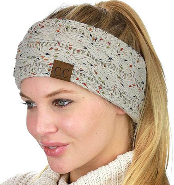 

hairband colorful knitted crochet headband winter ear warmer elastic hair band wide hair accessories8224353, Silver
