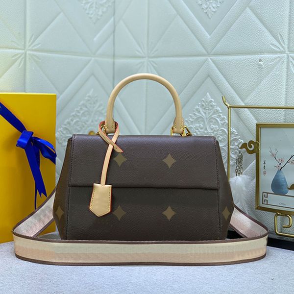 

old flower totes bag women designer handbag purse embroidery letter shoulder strap real leather handle cross body shoulder bag discolored sk