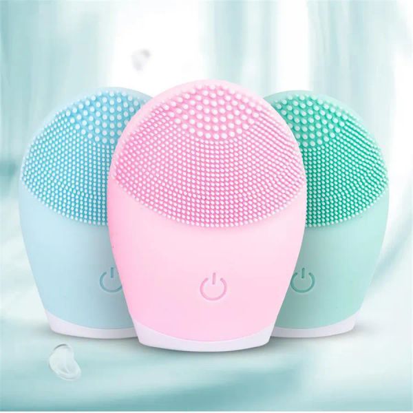 

electric face cleansing brush waterproof deep pore facial clean brush silicone face cleanser massage skin care