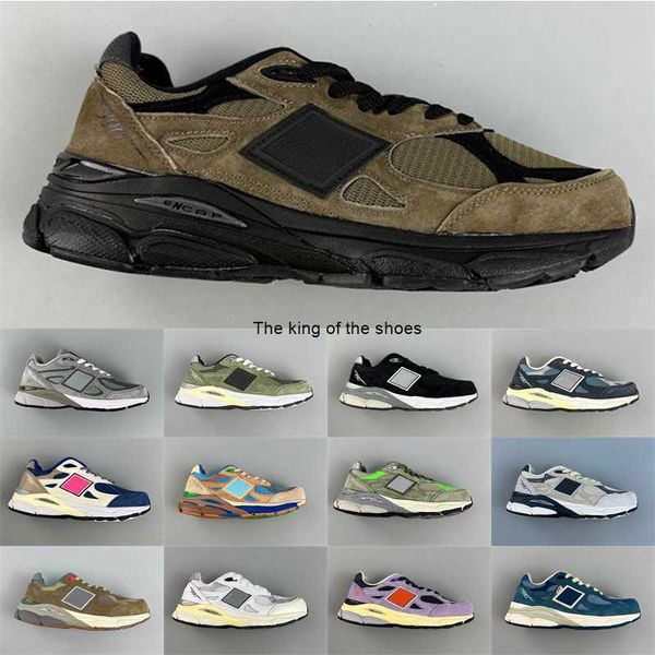 

new 990v3 990 v3 designer skate shoes jjjjound brown black olive miusa teddy santis sea salt grey kith daytona men women sports low sneakers