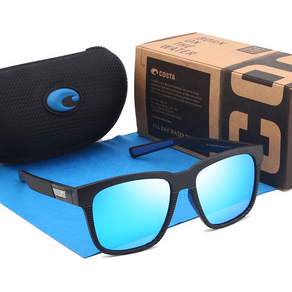 

vintage sports polarized sunglasses men 580p costa square driving sun glasses for men pescador goggles male gafas uv400, White;black