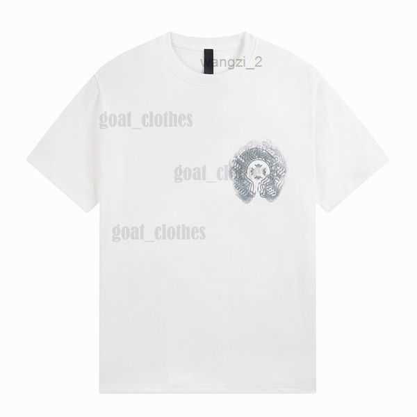 

mens shirts ch 2023 letter horseshoe sanskrit cross pattern pullover short sleeve cotton classic chs tshirts size s-xl eper 6 hhy9, White;black