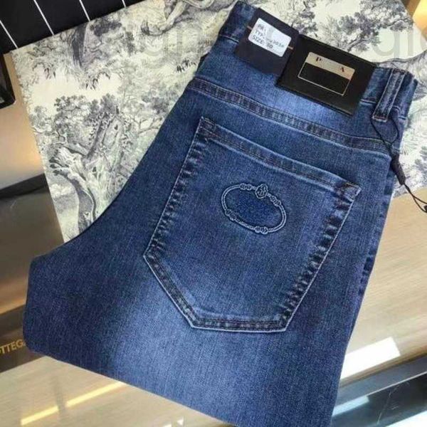 

men's jeans designer vers casual pants embroidered trousers plus denim pnats 29-42 rgre, Blue