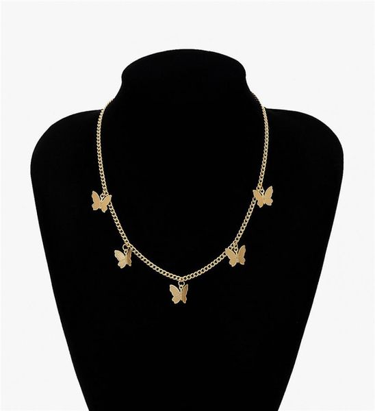 

butterfly necklace earrings jewelry sets gold chains necklace chokers women necklace fashioin jewelry will and sandy gift 3802049155968, Silver