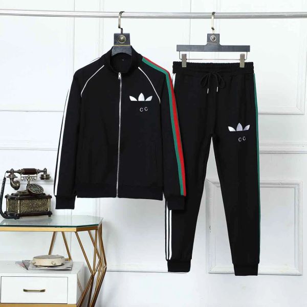 

men's tracksuits men woman fleece tracksuit sets winter hoodies pants 2 piece set running hoody designer sweatshirt sport joggers, Black