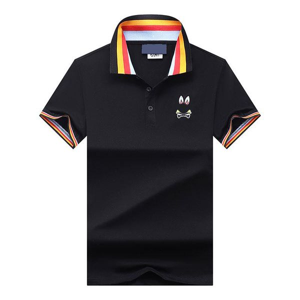 

polo shirt rabbit print short-sleeved men's shirt 4 colors short-sleeved shirt summer fashion casual designer classic style, White;black