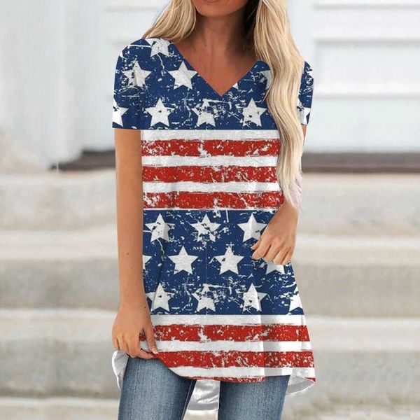 

2023 summer new american independent women's pullover v-neck short sleeve t-shirt womens shirts mesh crop rabbit women cotton blouse, White