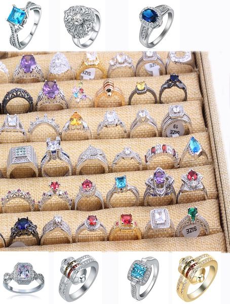 

factory s clearance multi styles 925 sterling silver men and women rings size 6789 mixed10pcslot3871894, Slivery;golden