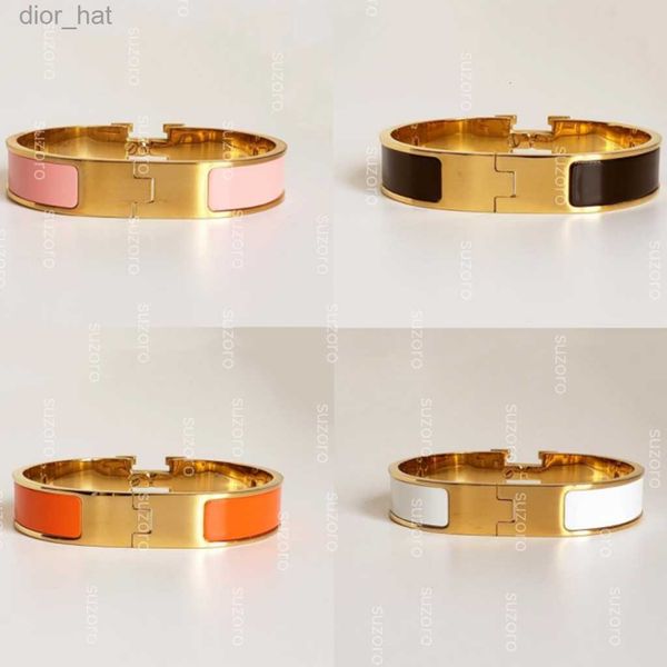 

designer design bangle stainless steel gold buckle bracelet fashion jewelry men and women bracelets, Black