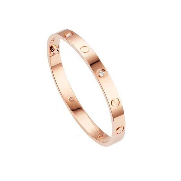 

counter quality 18k rose gold bracelet women's screw couple wide edition light luxury v colorless valentine's day gift 0qv4, Black