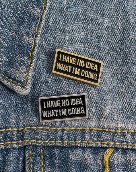 

i have no idea always anxious enamel brooches pin for women fashion dress coat shirt metal funny brooch pins badges gift 1879 t28350833, Gray