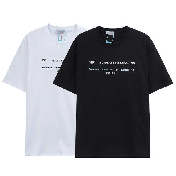 

mens t-shirts tees lanvins t shirts women designer cotton man casual shirt luxurys clothing high street shorts sleeve crew neck clothes ep4, White;black