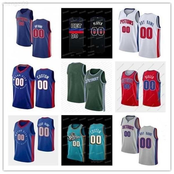 

mens womens youth detroit''pistons''custom 36 marcus sasser 44 bojan bogdanovic 2 cade cunningham 23 jaden ivey 5 alec b, Black;red