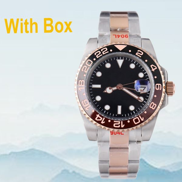 

ceramic bezel mens watches automatic mechanical 2813 movement watch luminous sapphire waterproof sports self-wind fashion wristwatches dhgat, Slivery;brown