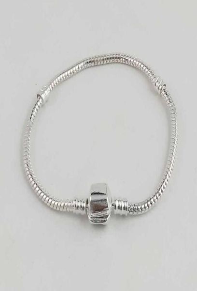 

factory wholesale 925 silver bracelets 3mm chain fit charms bead bracelet jewelry making gift 15-23cm5027118, Black