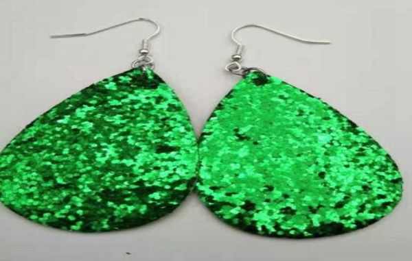 

women039s rough faux leather teardrop dangle earrings01236740286, Golden;silver