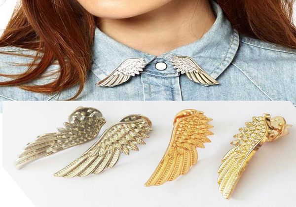 

trendy metal punk angel wing collar brooch0123456783410979, Gray