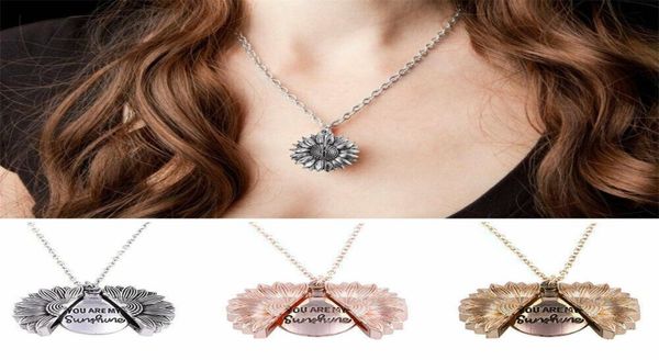 

european and usa selling necklace luxury designer necklace for women girls you are my sunshine2253901, Silver