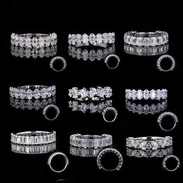 

starsgem wholesale custom moissanite gold ring mens half row diamond, Silver