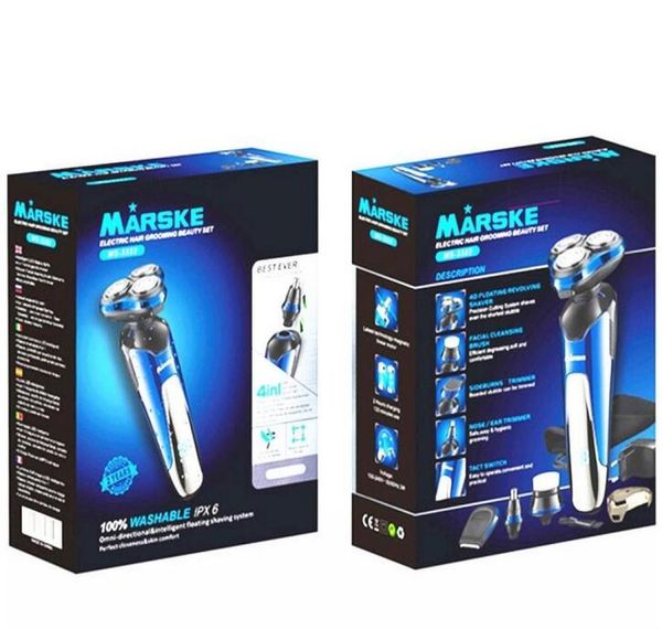 

2020 new marske electric shaver 4 in 1 rotary three blades multifunctional man charged face care nose trimmers mens 3d intelligen5630744