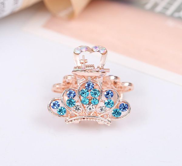 

vintage shining crystal mini butterfly crown hair claw clip women girls hair clips hair accessories nice gifts whole1912720, Golden;silver