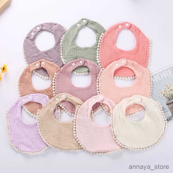 

bibs cloths new children's cotton saliva towel adjustable baby's double sided bib casual anti bibs r230628