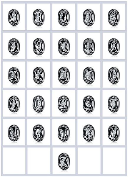 

silver 26 letter beads for jewelry making big hole loose spacer alphabet beads charms diy craft jewelry making supplies for beaded3073721, Black