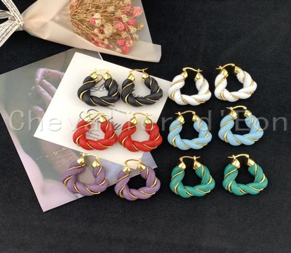 

hoop huggie chevalier d039eon women hoop earrings jewelry trendy leather metal ed weave geometric circle jewelry accessori1303162, Golden;silver
