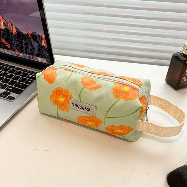 

2023 new portable cosmetic storage bag korean simple makeup brush storage bag travel makeup bag female