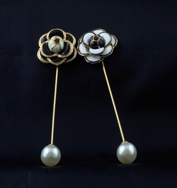 

brooches jewelry camellia pearl flower brooch female sweater big pin retro corsage collar pin jewelry 7033537, Gray